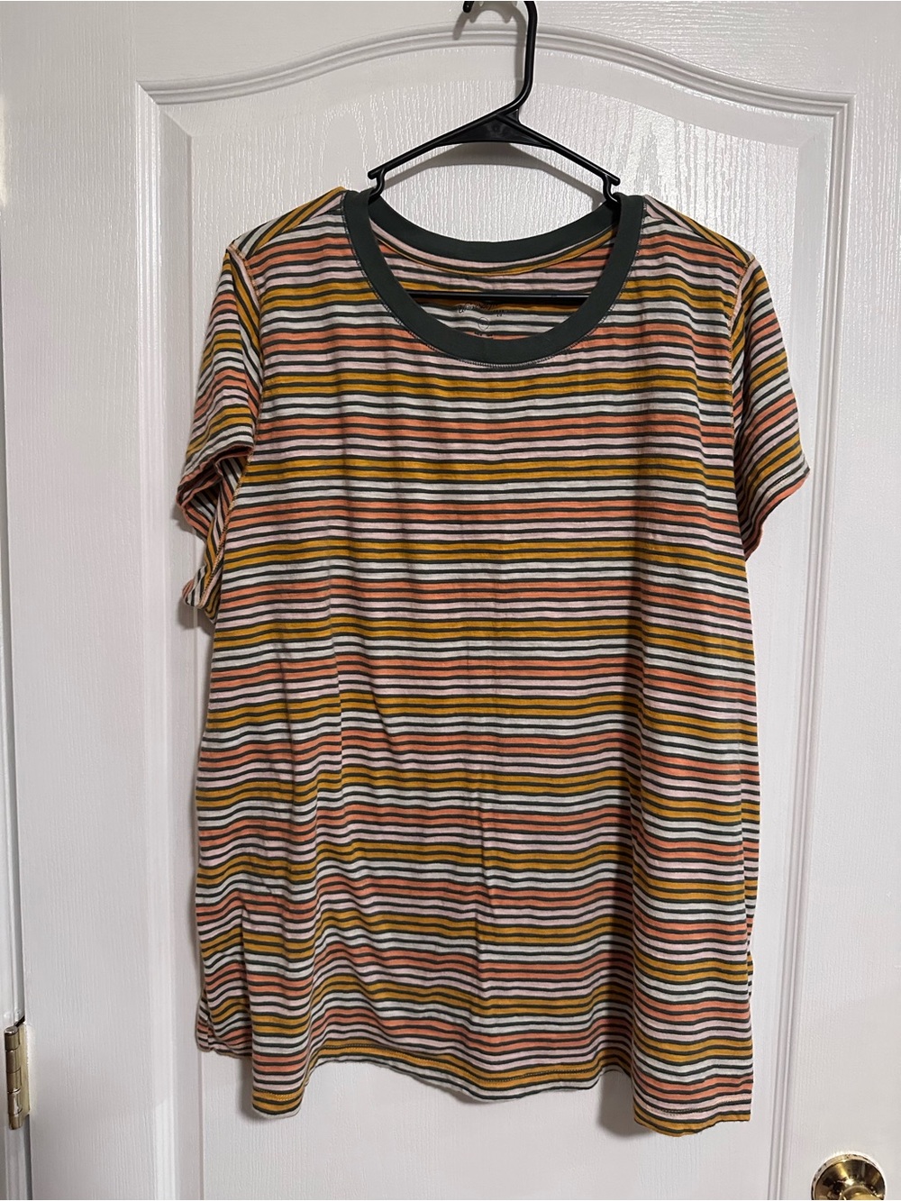 🧡 Universal Thread Striped Tee 2X Cotton Short Sleeve Top ✨
